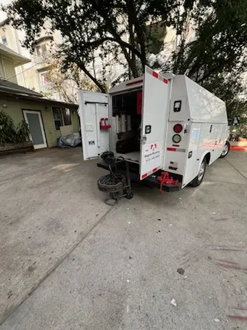 Magnet Plumbing service vehicle on-site for Water Heater Repair in Pembroke Pines